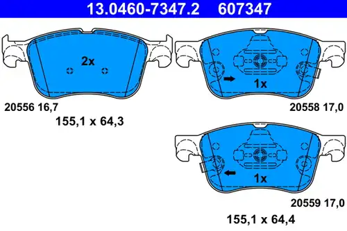 накладки ATE 13.0460-7347.2