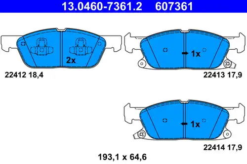 накладки ATE 13.0460-7361.2