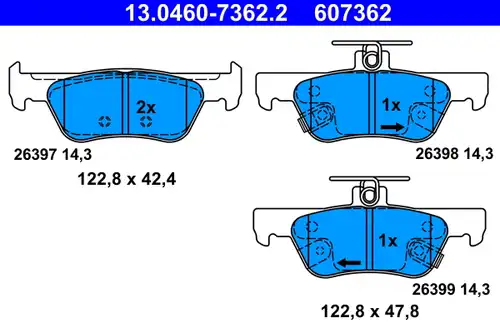 накладки ATE 13.0460-7362.2