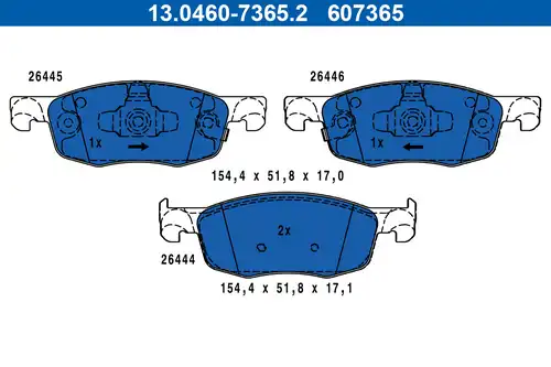 накладки ATE 13.0460-7365.2