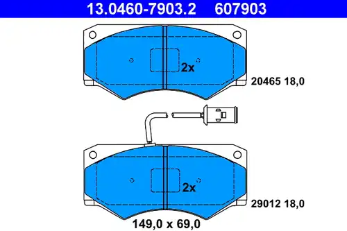 накладки ATE 13.0460-7903.2