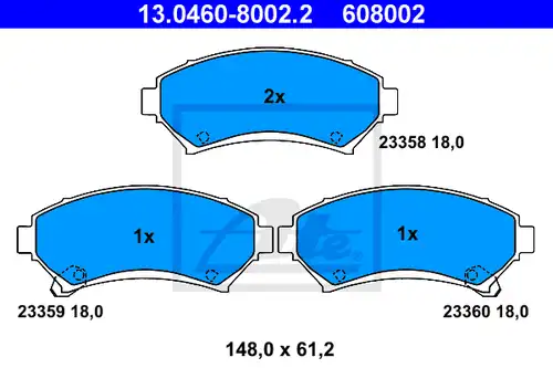 накладки ATE 13.0460-8002.2