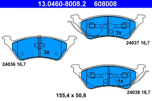 накладки ATE 13.0460-8008.2