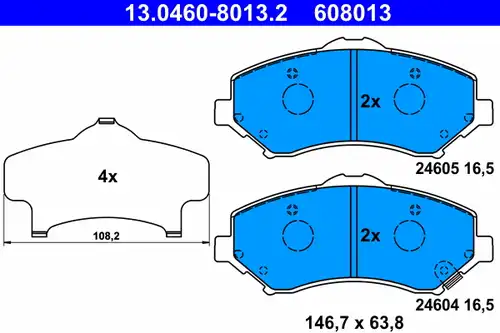 накладки ATE 13.0460-8013.2