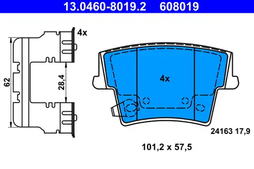 накладки ATE 13.0460-8019.2