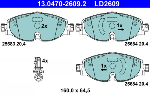 накладки ATE 13.0470-2609.2