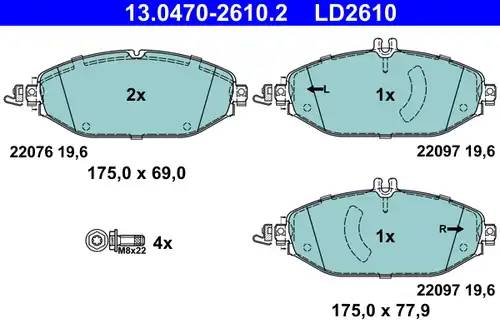 накладки ATE 13.0470-2610.2