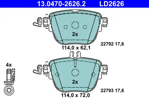 накладки ATE 13.0470-2626.2