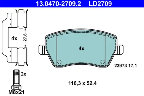 накладки ATE 13.0470-2709.2