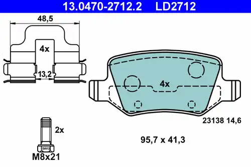 накладки ATE 13.0470-2712.2