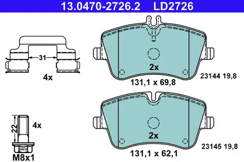 накладки ATE 13.0470-2726.2