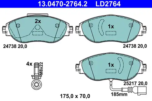 накладки ATE 13.0470-2764.2