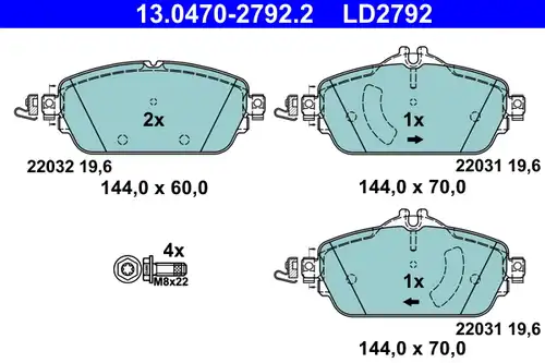 накладки ATE 13.0470-2792.2