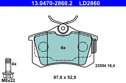 накладки ATE 13.0470-2860.2