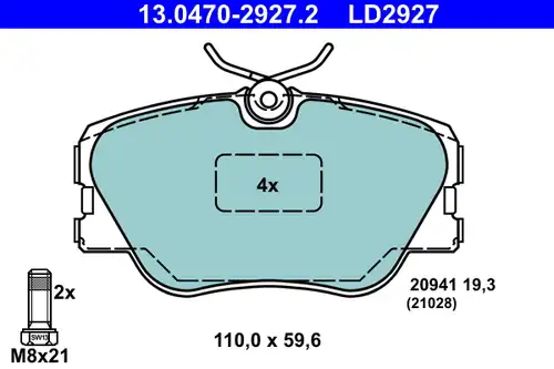 накладки ATE 13.0470-2927.2