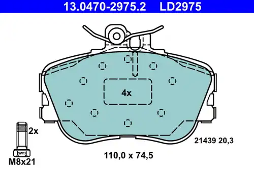 накладки ATE 13.0470-2975.2