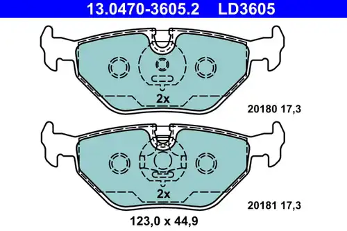 накладки ATE 13.0470-3605.2