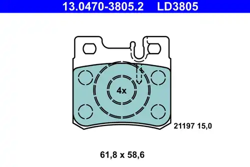 накладки ATE 13.0470-3805.2