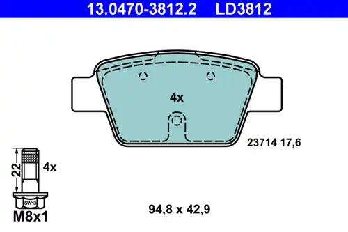 накладки ATE 13.0470-3812.2