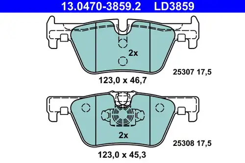 накладки ATE 13.0470-3859.2