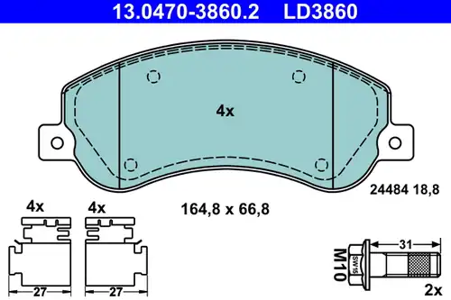 накладки ATE 13.0470-3860.2