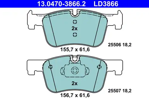 накладки ATE 13.0470-3866.2