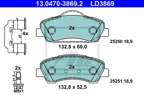 накладки ATE 13.0470-3869.2