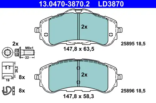 накладки ATE 13.0470-3870.2