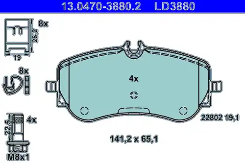 накладки ATE 13.0470-3880.2