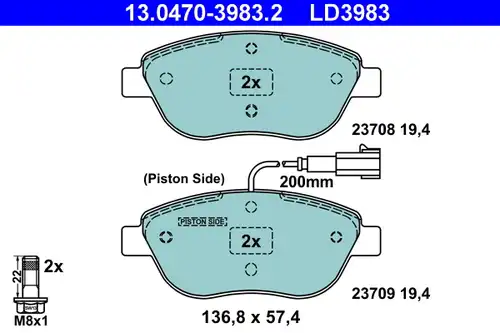 накладки ATE 13.0470-3983.2