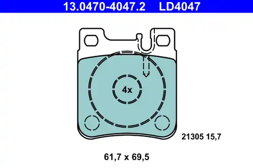 накладки ATE 13.0470-4047.2