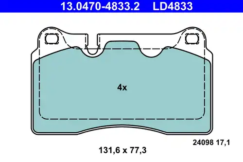 накладки ATE 13.0470-4833.2