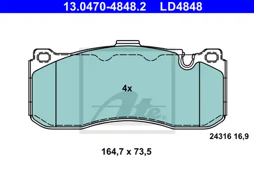 накладки ATE 13.0470-4848.2