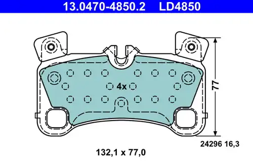 накладки ATE 13.0470-4850.2