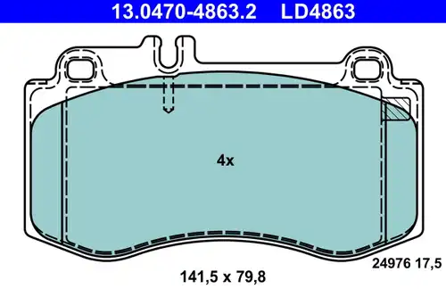 накладки ATE 13.0470-4863.2