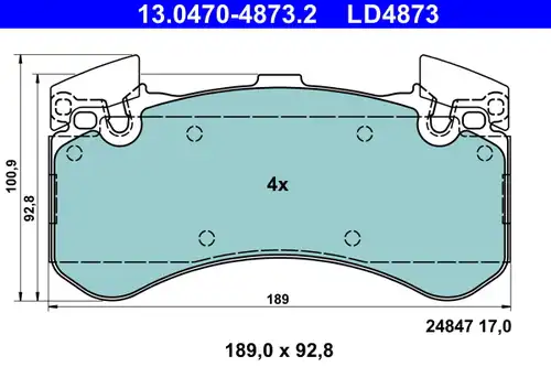 накладки ATE 13.0470-4873.2