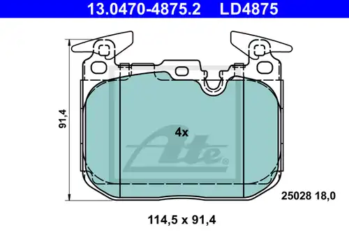 накладки ATE 13.0470-4875.2