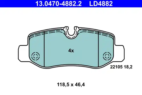 накладки ATE 13.0470-4882.2