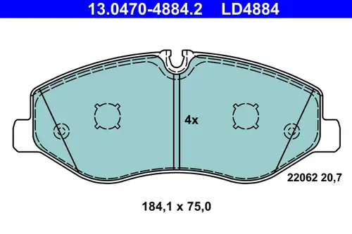 накладки ATE 13.0470-4884.2