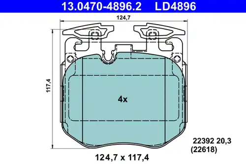 накладки ATE 13.0470-4896.2