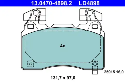 накладки ATE 13.0470-4898.2