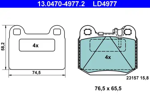 накладки ATE 13.0470-4977.2