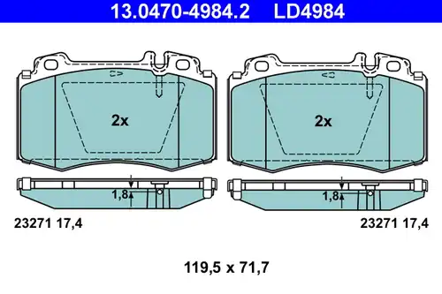 накладки ATE 13.0470-4984.2