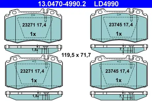 накладки ATE 13.0470-4990.2