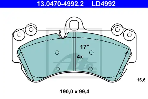 накладки ATE 13.0470-4992.2