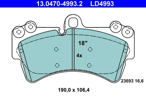 накладки ATE 13.0470-4993.2