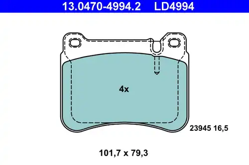 накладки ATE 13.0470-4994.2