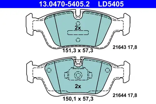 накладки ATE 13.0470-5405.2