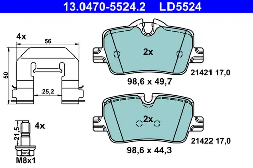 накладки ATE 13.0470-5524.2