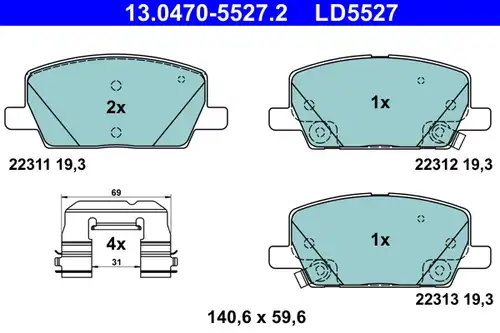 накладки ATE 13.0470-5527.2